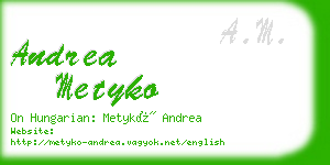 andrea metyko business card